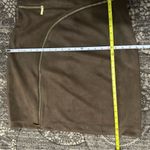 DKNY  Womens Size 8 Light Brown Gold Zipper Accented Faux Micro Suede Shift Dress Photo 9