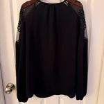 Daytrip Black Buckle  Lace Mesh Blouse Small Photo 2