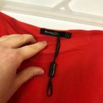 Massimo Dutti NWOT Bright Red Ruched Tiered Ruffle A-Line Mini Short Skirt US 6 Photo 9