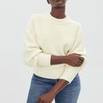Everlane The Texture Cotton Crew Neck Sweater Chunky Knit Beige XXS Photo 0