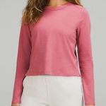 Lululemon Classic Fit Cotton Blend Long Sleeve Shirt Brier Rose Size 14 Athletic Photo 0