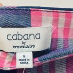Crown & Ivy NWT Cabana By  Juniors' Plaid A-Line Skirt pink blue size 8 Photo 3