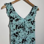 Vintage Y2K Dress Women Size 10 Blue Brown Babydoll Floral Midi Tank Sundress Photo 2