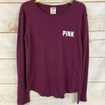 PINK - Victoria's Secret NWOT PINK Purple/Plum Waffle Long Sleeve T-shirt Warm Shirt Size Extra S… Photo 0