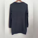 Athleta  Snappy Sweatshirt Dress Black long sleeve boxy relaxed crewneck sporty S Photo 4