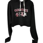 J. America Ohio State Women's XL Black Cropped Hoodie Graphic Casual Photo 5