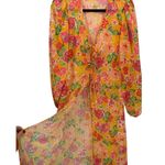 Lovers + Friends Lovers + Friends Floral Chiffon Temptation Robe Coverup M Photo 6