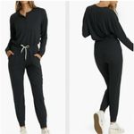 Vuori Women's Black Lux Henley Jumpsuit size S Long Sleeve Photo 1