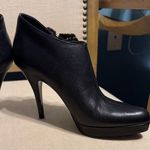 Juicy Couture  Black Ankle Booties with Gold Accents, Size 10M Photo 6