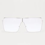 Stylish Clear Frame Women's Glasses Silver Photo 2