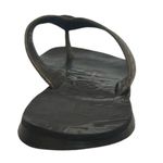 Tory Burch  Thora 2 Leather Thong Sandals Pewter Metallic Tumbled Snake Print 7 M Photo 3