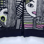 Milly  Les Femmes Mod‎ Faces Multicolor Jacquard Full Back Zip Mini Skirt Size 6 Photo 13