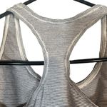 Calvin Klein  Gray Striped Racerback Cotton Blend Logo Trim Sports Bra Women Sz M Photo 8
