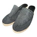 Women’s Espadrille Summer Wedge Slip On Crochet Size 10 Black 2” Wedge Boho New Photo 0
