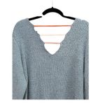 My Michelle MM By  Knitted Sweater Puff Sleeves V-neckline Green Size 2X Photo 3