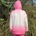 None Barbie Pink and White Gradient Hoodie Photo 2