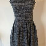 Ganni Anthropologie Pinnacle Tweed Knit Ruffle Mock Neck Fit and Flare Dress M Photo 0