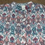 Sundance Grace Delight Paisley Pleated Pintuck Button Blouse XL Photo 2
