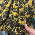 Milly Silk Peacock Feather Print Sleeveless V-Neck Top with Bow Accent, Size 0 Photo 4