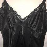 Cacique VTG black satin&lace Bodysuit M Photo 1