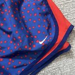Nike Woman's Large Blue Red Dry Fit Athletic Shorts Stars Lined Photo 1