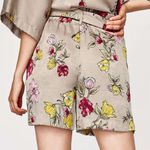 ZARA Basic Collection Floral Bermudas Shorts Size XS Photo 1