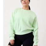 Athleta M Easy Fleece Crew Sweatshirt Mint Tint Green Medium Photo 0