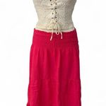Gap  Pink Ruffle Cottage Core Ruffle Maxi Skirt - Size L Photo 0