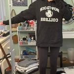 Bowdoin College Hoodie Black Size L Photo 0