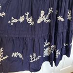 Anthropologie  Somerset Blue Embroidered Tiered Short Sleeve Maxi Dress L Photo 5