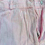 Lilly Pulitzer   Seersucker Pink and White Stripe High Waisted Shorts, Size 8 Photo 5