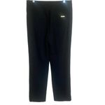 St. John Black Knit Straight Leg Pants Office Casual Size 10 Women's Photo 5