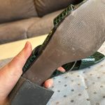 Topshop  Faux Croc Mules Sandals in Green great condition Photo 3