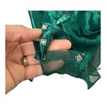 Victoria's Secret Vintage  GOLD LABEL Shiny Green Satin Teddy Sequin Bodysuit S Photo 2