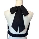 Missguided #67 NWT  Crop Tie Halter Top In Black Photo 2