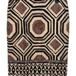 Loft Geometric Patterned Brown and Black Pencil Skirt Size 8 Photo 0