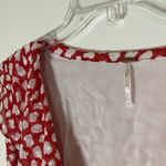 Free People Frenchie Red spotted Mini Wrap ruffle collar Dress Size small Photo 4