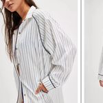Free People  Intimately - Day To Day Sleep Striped Oversized Button Down Shirt XS Photo 3