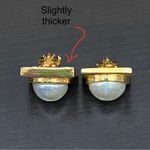 Vintage Signed LES BERNARD Designer Pearl Gold Photo 13