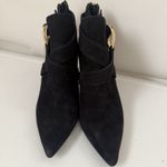 Rachel Zoe  Suede High Heel Black Booties Buckle Ankle Sophisticated City 9.5 Photo 1