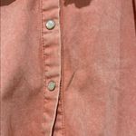 Free People Charlie denim Pink Button-Up Shirt with Peter Pan Collar medium Photo 4