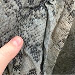 Cherish Made in Italy Gray Snakskin Print Long Sleeve Quarter Button Top Size M Photo 6