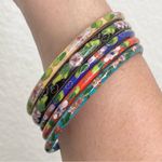 5pcs Vintage Enameled Cloisonne Bangle Bracelets 64g. Blue Photo 4