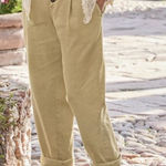 Sundance  Quinn Linen Tencel Blend Buttonfly Pants Photo 0
