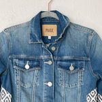 Paige Mosaic Tile Vermont Raffia Jean Denim Jacket Size Small Photo 2