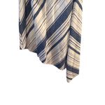 Gibson Latimer Blue White Striped Off Shoulder Linen Blend Dress Large Photo 5