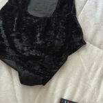 BB Dakota ‎ Suede Criss Cross Bodysuit Black Medium Photo 4