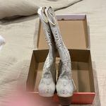 White Studded Cowboy Boots Size 8.5 Photo 6