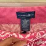Caribbean Joe NWT  Leaf Print pink and white Shorts size XL Photo 3