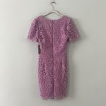 Lulus NWT Sweetie Lavender Purple Floral Lace Short Sleeve Mini Dress Photo 4